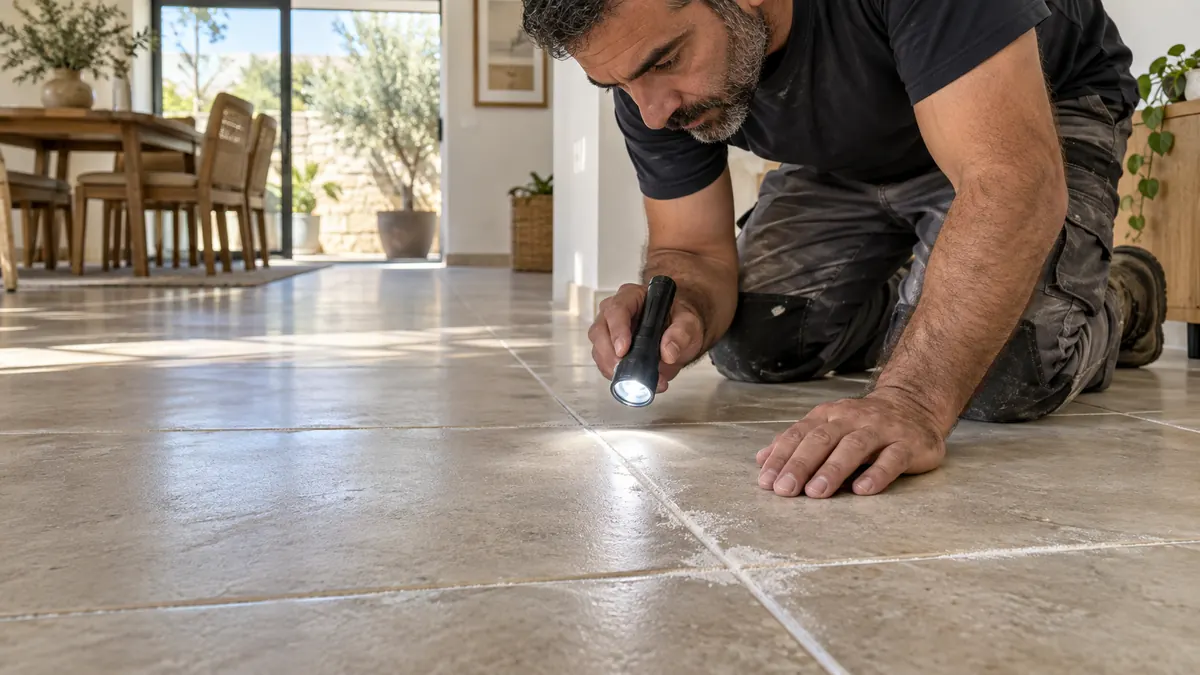 White Grout Residue: Dirt, Efflorescence or Moisture?