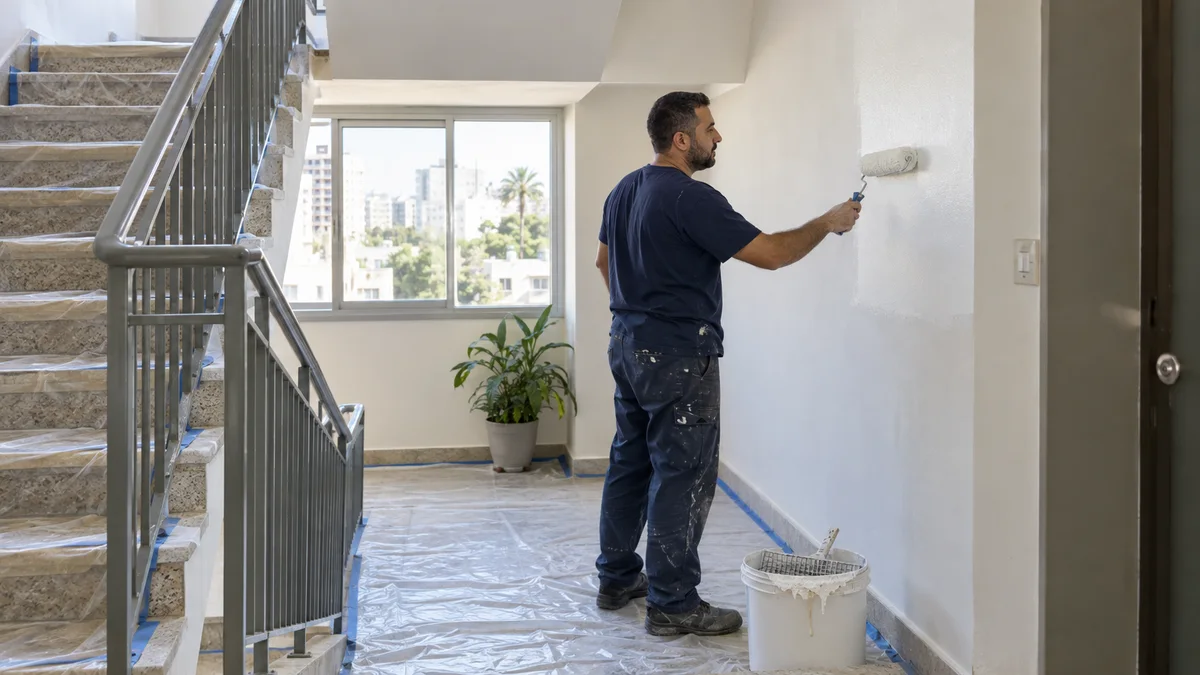 צביעת חדר מדרגות בחולון: שלבים והצעת מחיר